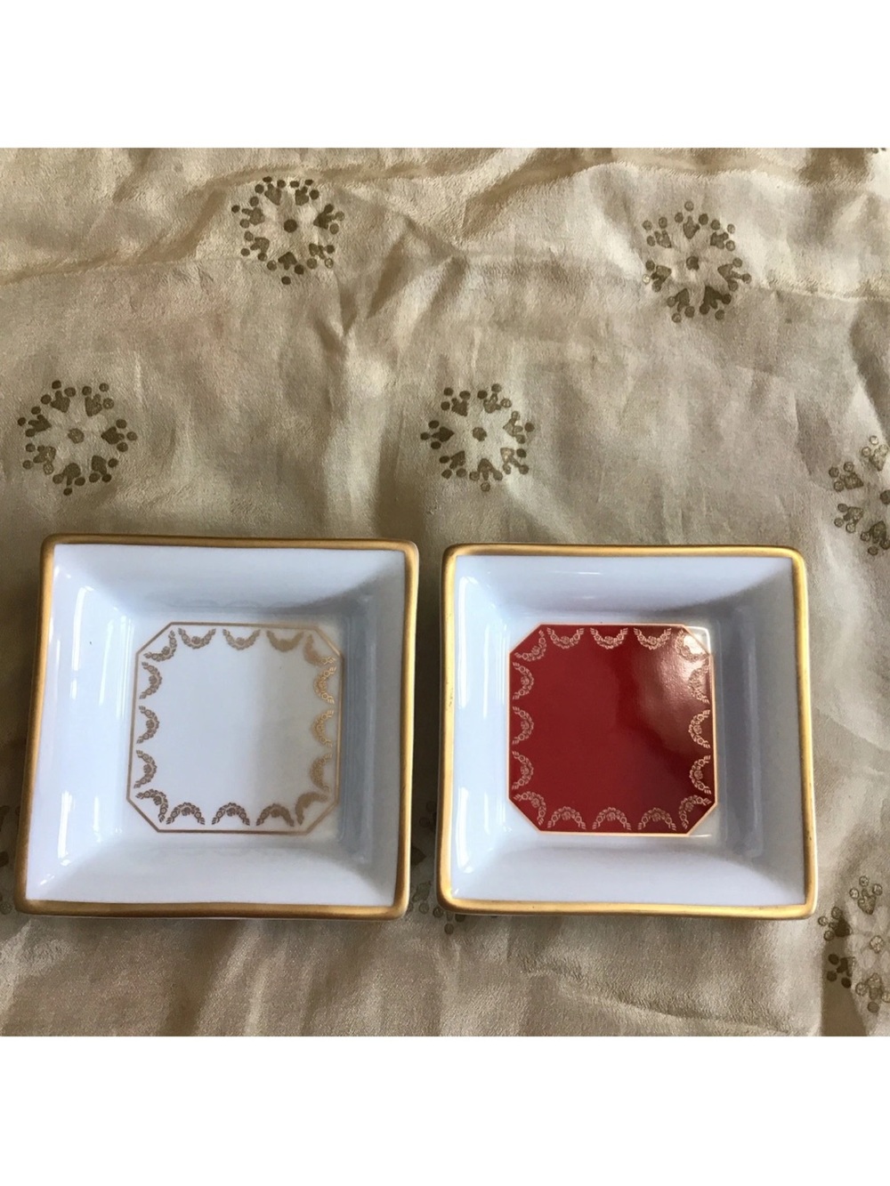 Cartier Limoges Set of Trinket Plates